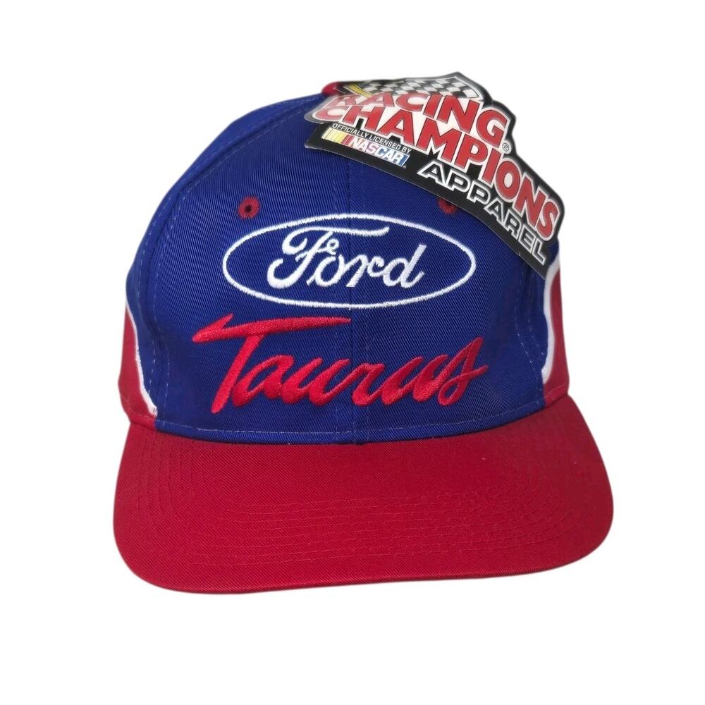 VTG Ford Racing Taurus Hat Men's Embroidered NASCAR Snapback 90s NEW